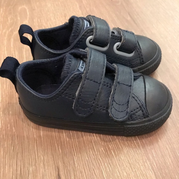 navy velcro converse